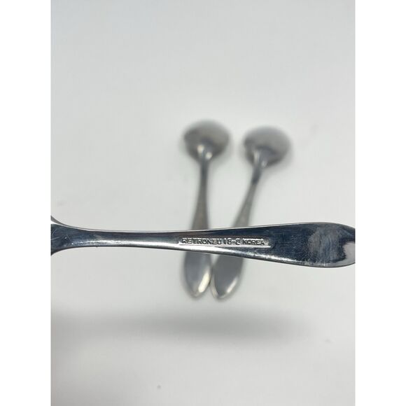 RETRONEU 18/8 Stainless Flatware ROSEANNE Set of 3 Demitasse Spoons 4 3/8” - Picture 4 of 4